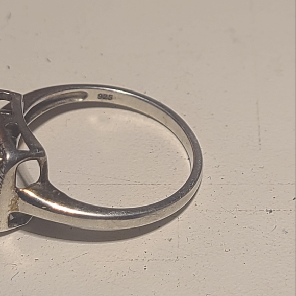 Vintage Natural diamonds ring set in sterling silver - Picture 7 of 7